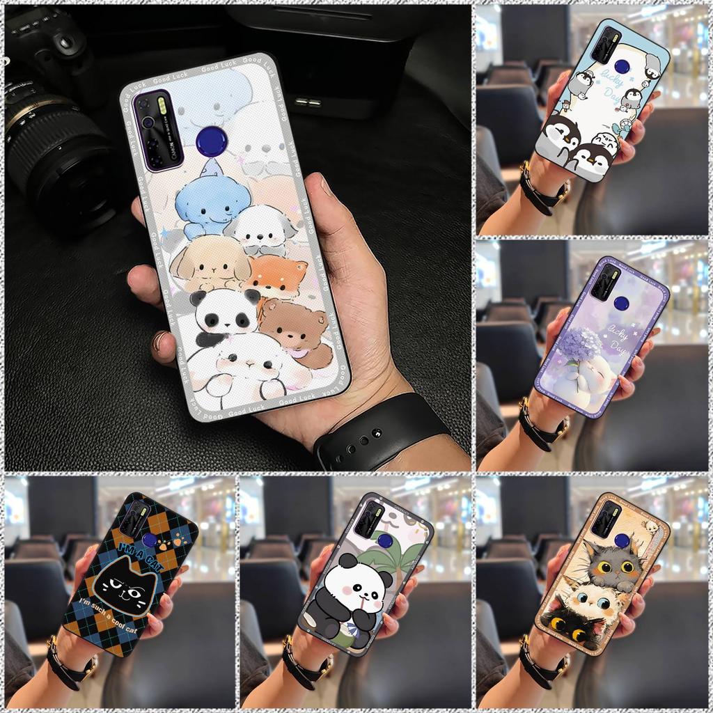Durable Phone Pouch Phone Case For Tecno Camon15/15Air/16S/KD7H/CD6/CD7/Spark5/5Pro Anti-knock Graffiti Cartoon Silicone