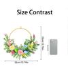 3D35cmSpring Easter Wreath, Artificial Wrought Iron Floral Decoration, Wall Hanging, Easter Egg Wreath, Door Hanging