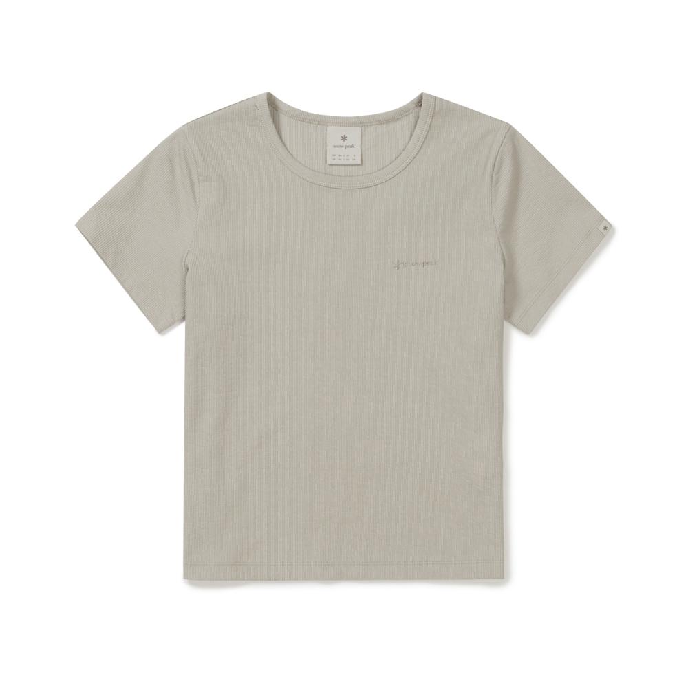 SNOWPEAK Ribbed Women's Short Sleeve T-shirt Sand Beige (S26MWFTS39)