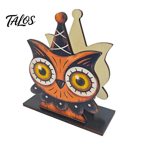 Wooden Tissue Dispenser Halloween Napkin Holder, Ghost Mummy Pumpkin Gothic Kitchen Roll Holder Rustic Tabletop for Farmhouse Dining Table Decor