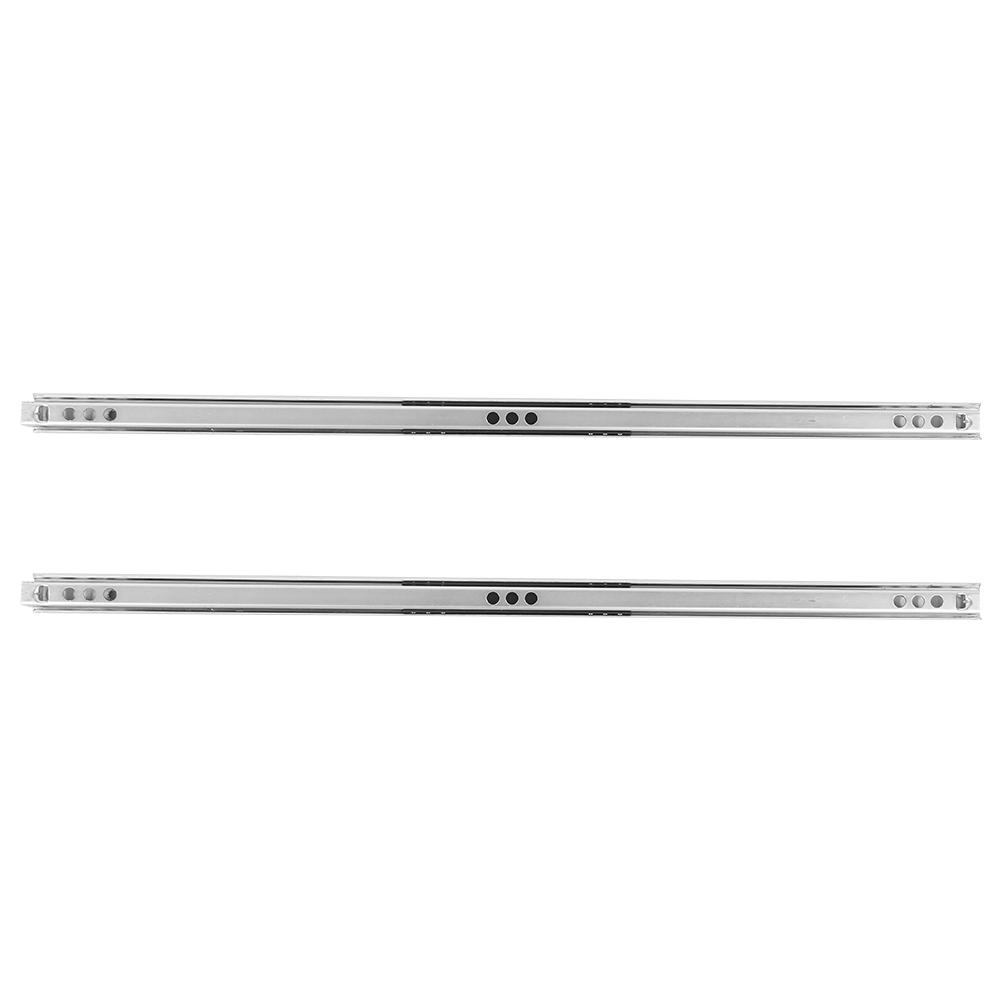 2Pcs Set Cold‑Roll Steel Sheet Ball Bearing Drawer Slide Rail Cabinet Hardware Fitting