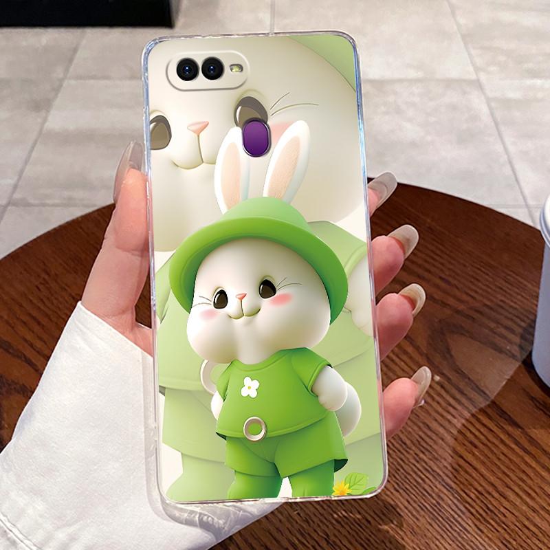 For Oppo A5s AX5s Case CPH1909 Clear Luxury Cute Love Heart Rabbit Funny Soft TPU Casing For Oppo A12 Phone Case CPH2083 CPH2077