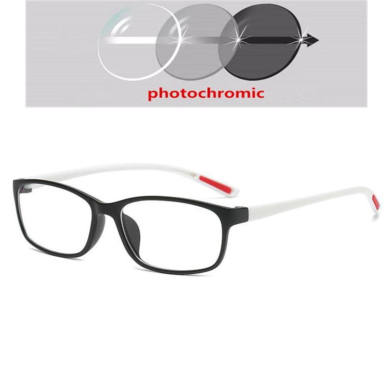 Anti-Blue Light Square Nearsighted Glasses Women Men Black Red Frame Prescription Eyeglasses Diopter 0 -0.5 -0.75 To -6.0