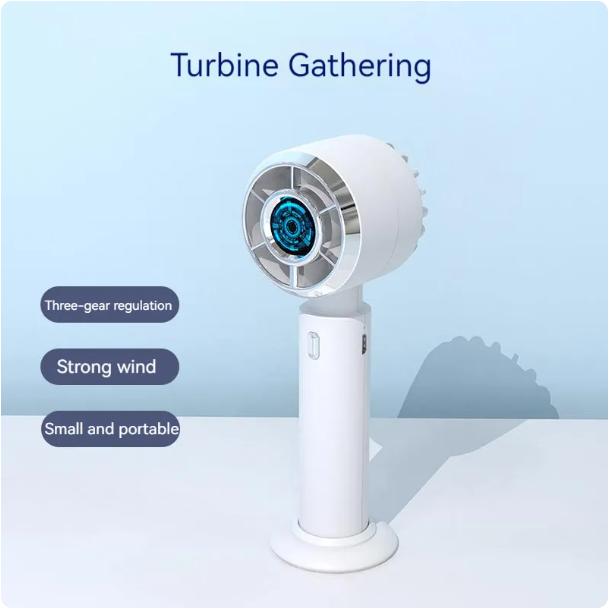 New Handheld Portable Fan Portable Carry-on Small Mini Rechargeable Super Quiet Fan Air Cooler Office Desk Outdoor Travel