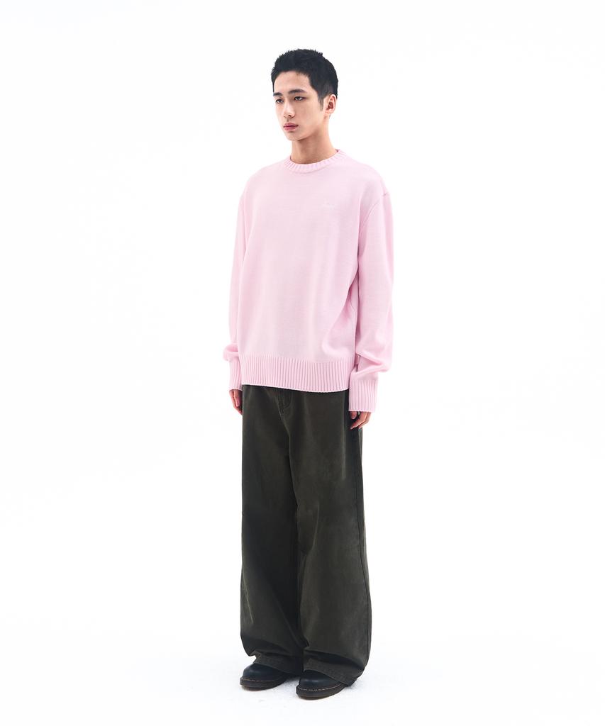 AMES-WORLDWIDE Basic Small Logo Knit Pink
