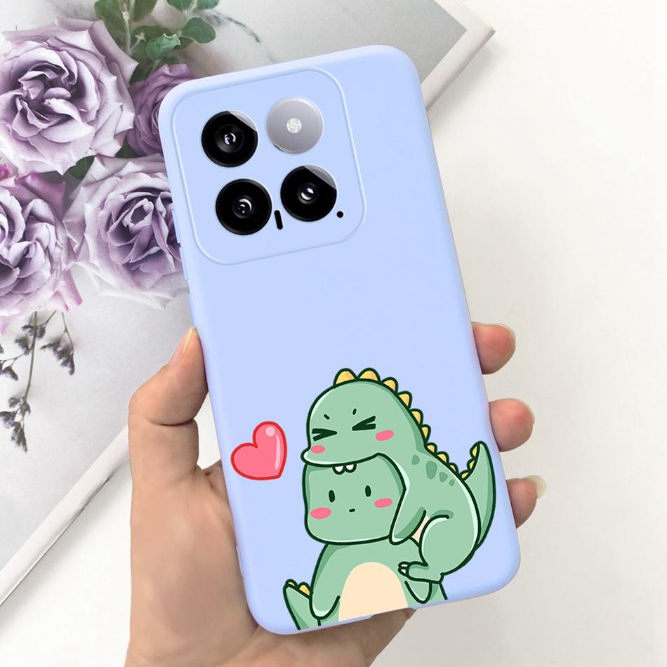 For Xiaomi 14 Phone Case Xiaomi Mi 14 5G Mi14 2024 Cute Cat Cartoon Jelly Silicon Soft Protective Back Cover