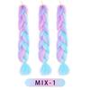 Rainbow Braiding Hair Extension 24 Inch 1 Pack Synthetic Profession Jumbo Braid in Hair Extensions 4 Tone Crochet Colored Hair Extensions for Braiding