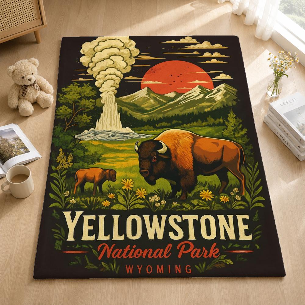 Serie Y-Yellowstone Wohndecken Weiche Warme Flanelldecke Bettwäsche für Bett Wohnzimmer Zuhause Sofa