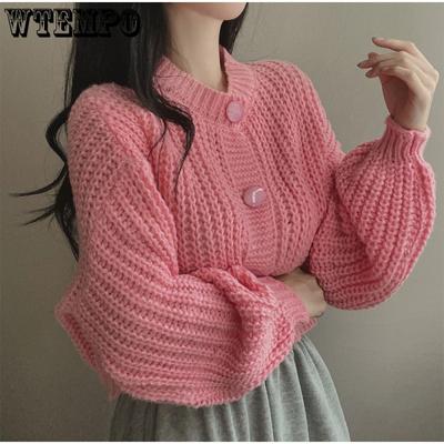 Women's Knitted Sweater Women's Simple Style Solid Color Pullover Knitted Sweater