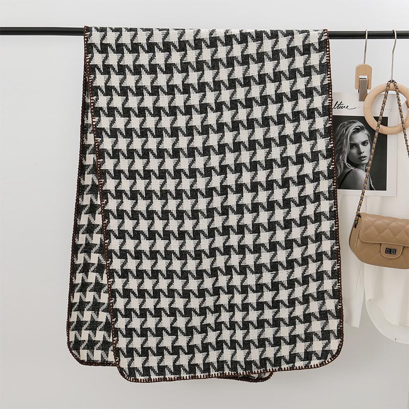 Neuer Winter Schal Kaschmir Marke Damen Schal Luxus Hahnentritt Dick Warm Pashmina Wickeltuch Hijab Foulard Bufanda Damen Stolen