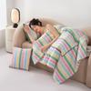 Muji Skin-Friendly Rainbow Cotton Pillow Blanket