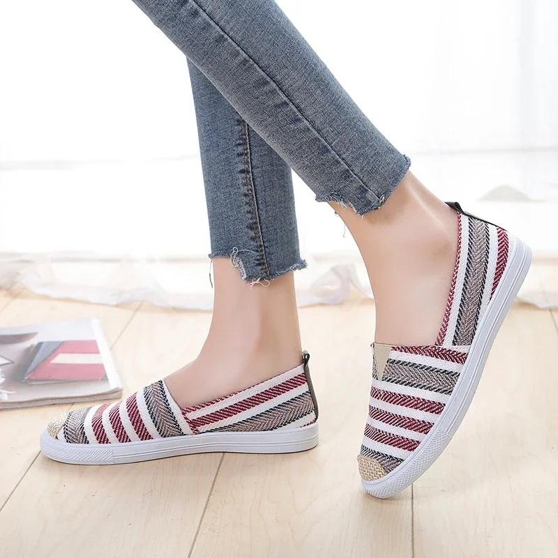 2024 Shoes Women's Summer Mesh Breathable Flat Shoes Ladies Comfort Light Sneaker Socks Women Slip On Loafers