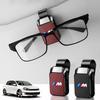 Goat Leather Car Sunglasses Holder Glasses Ticket Card For BMW M E46 E90 E60 F10 F11 F20 F30 F34 F01 G05 car sticker car sticker cyhk37
