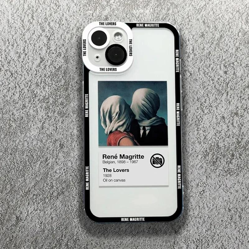 

Great art aesthetic David Mona Lisa Soft transparent Phone Case For iPhone14 15 11 ProMax 13 12 Mini X XR XS 7 8 Plus Soft Cover iPhone 12 Mini