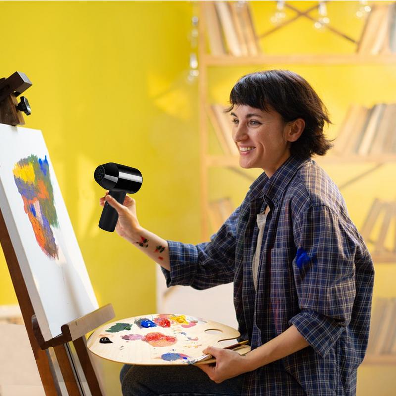 Cordless Handheld Power Fan Mini Hair Dryer Travel Rechargeable Hair Dryer Household Appliance Dusting Outdoor Hair Dryer