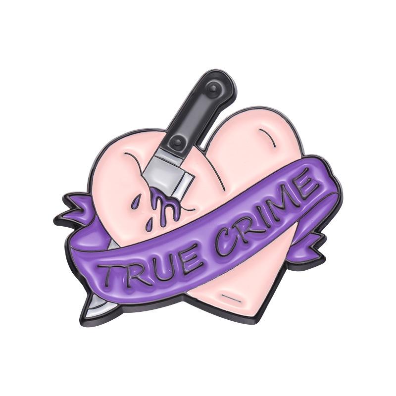 

Heart Fashionable Purple Brooch With Playful Cartoon Style And Modern Elements Geometric XZ9166