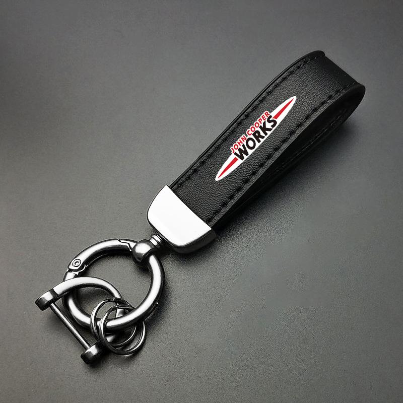 Portachiavi per Auto in Pelle di Vitello Lega di Zinco Accessori Portachiavi Auto Per MINI Cooper R56 F56 R50 JCW Cabrio Aceman Countryman Clubman WORKS  rdxzk11