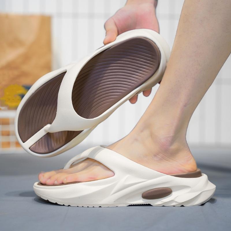 Summer Men's Flip Flops Outdoor Indoor Slippers Comfortable Soft Slides Men Beach Sandals Non-slip Home Men Outdoor Slippers