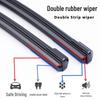 Compatible Double-Layer Rubber Strip Wiper for Qoros 3, 5, and 7 Models - Silent and Universal Fit