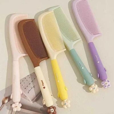 Cute Cartoon Cute Pet Hair Comb Household Soft Plastic Handle Comb Portable Girl Hair Comb Plastic Comb