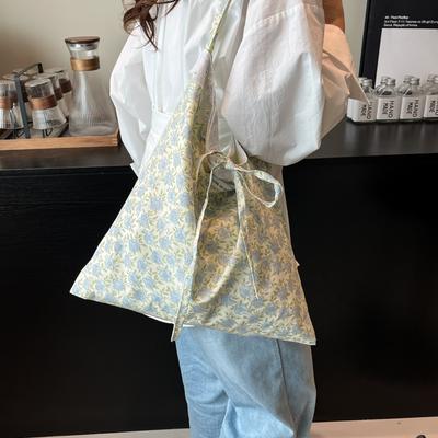 Casual Large-capacity Cloth Bag Women's New Lightweight and Versatile Commuter Shoulder Bag College Student Tote Bag