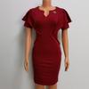 Black clothing new solid color casual dress temperament commuter hip dress