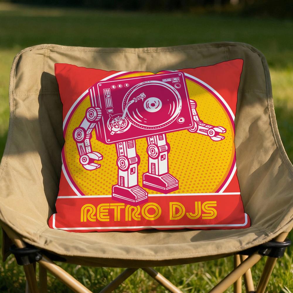 Retro Speaker Piano Rock Cushion Cover Soft Reversible Durable Pillow Cover MultiScene Use for Home Car Daily Comfort
