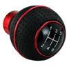 Abfer Car Shifter Knob PU Gear Stick Shift Handle Head Fits Most AT MT Vehicles Track and 5-Speed (Black Red)