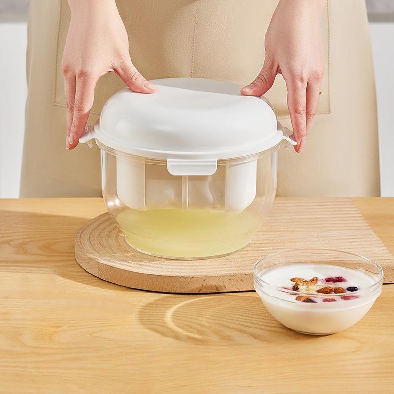 Yogurt Whey Separator Strainer Filter Round Large Capacity Efficient Fine Mesh Yogurt Maker Filter for Home Kitchen