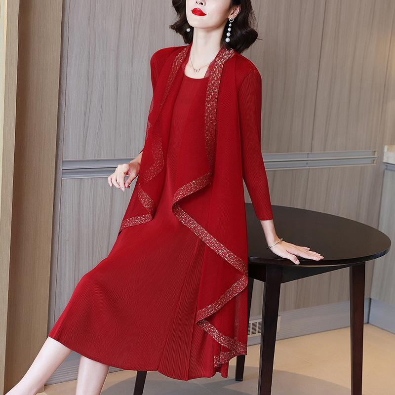 

Женское летнее платье с вышивкой и юбкой, модные свободные платья больших размеров one size красный