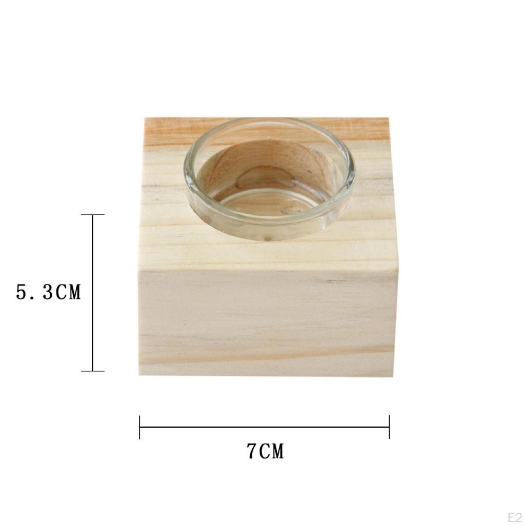 Kerzenhalter aus Holz Teelichthalter für rustikale Hochzeit, Party, Geburtstag, Feiertag