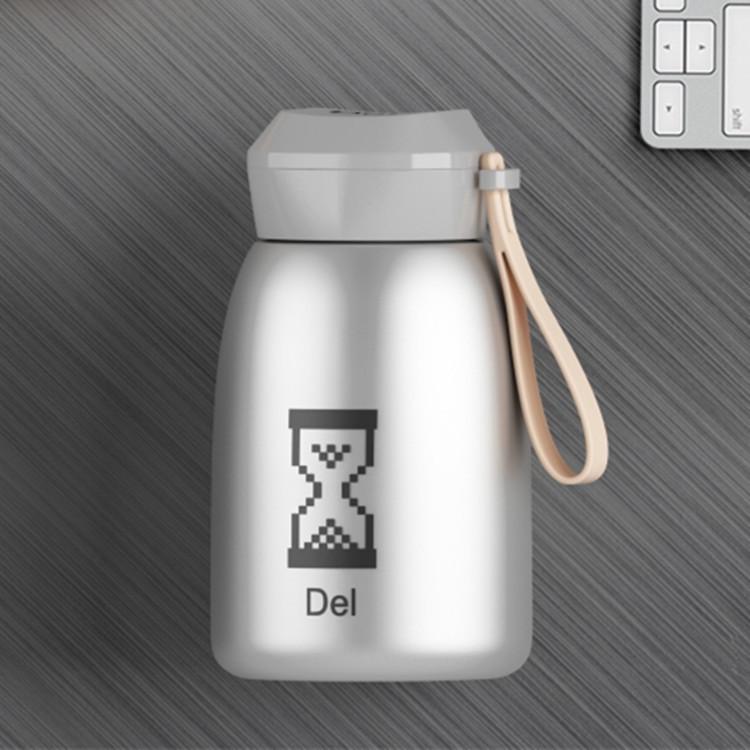 

Stainless Steel Vacuum Flask Creative Keyboard Button Cup 320 ml сірий колір