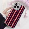 Red Blue Stripe Mobile Phone Case for iPhone 17 16 15 14 13 12 11 Air Pro Max Plus Silver Plating Colorful Cover Luxury Pretty