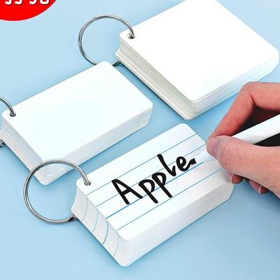 Tianzige Blank Cards: Durable Large-Size Hardstock for Elementary Students, Ideal for DIY Handwriting and Word Learning