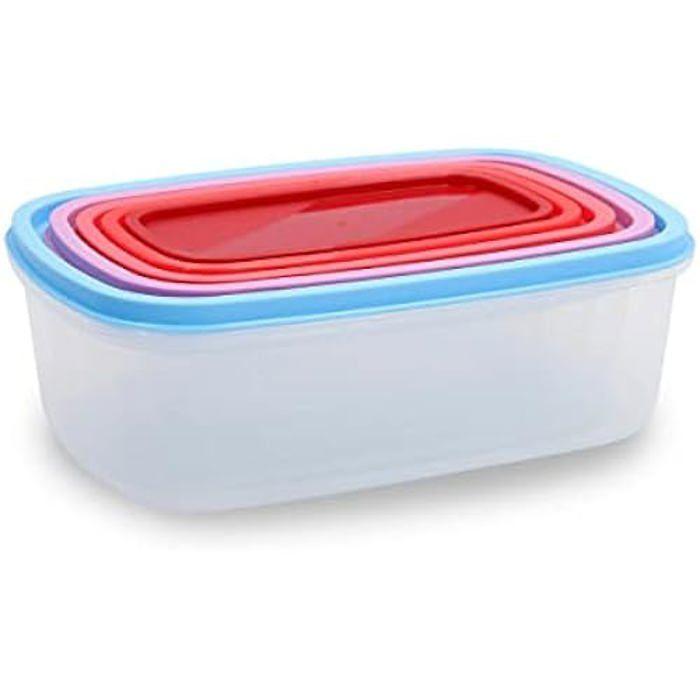 Sada 5 vzduchotěsných nádob - QUID - Obdélníkové - Bez BPA - Vícebarevné - Stohovatelné a vnořitelné