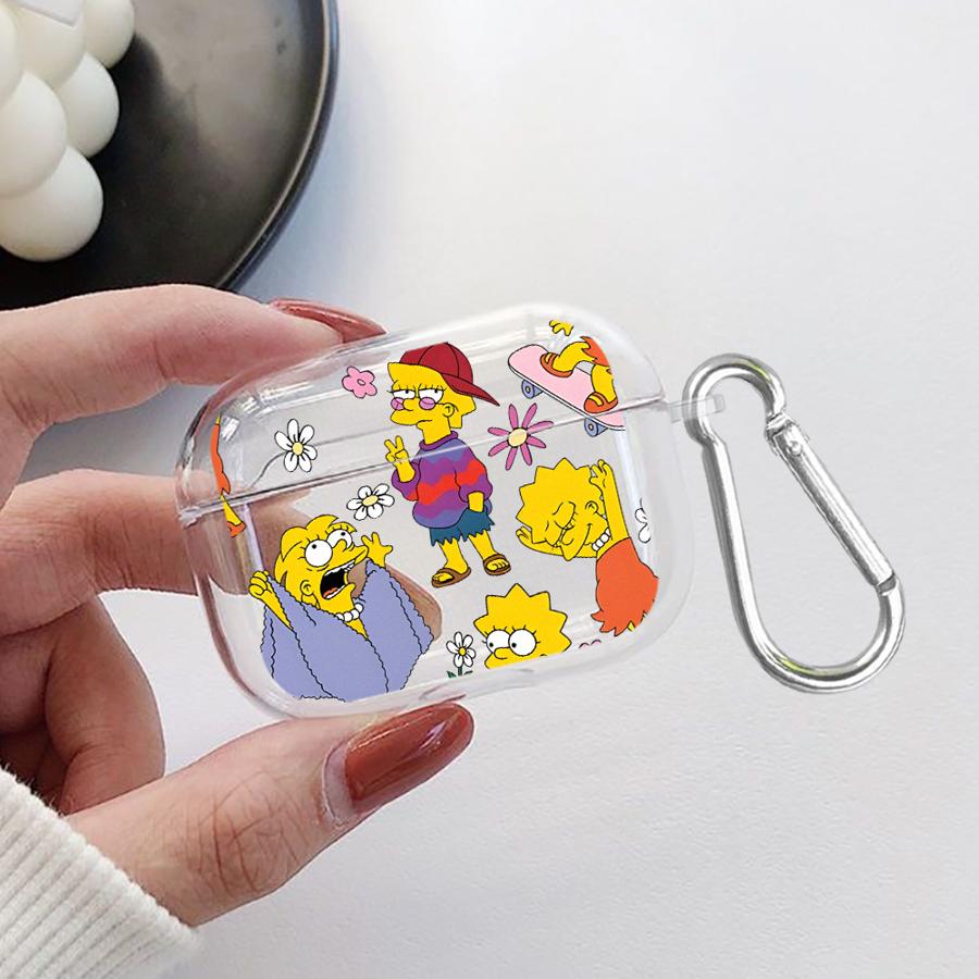 The Simpsons Lisa Case For Airpods 2 4 3 1 Pro Pro2 Pro3 Clear Earphone Cases Cover