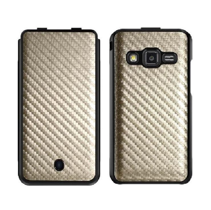Samsung Galaxy Folder2 Hülle Cover Farbe Hart für SM-G160N G165N Carbonmuster
