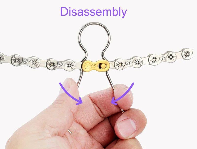 Bike Gauge Calipers Cycling Chain Hook Tools Bicycle Chain Checker Buckle Pliers Mini MTB Bike Chain Quick Release Magic Link