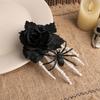 Rose Halloween Black Skull Claw Hair Clip With Spider For Accessories Costume