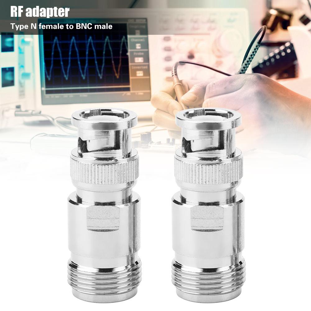 2pcs Type N Female to BNC Male RF Connector Coaxial Adapter Test Converter