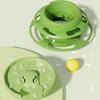 Interactive Tumbler Cat Toy Funny Puzzle Cat Food Dispenser with Fluffy Ball And Bell Self Play Kitten Enrichment Toy for Indoor Cats