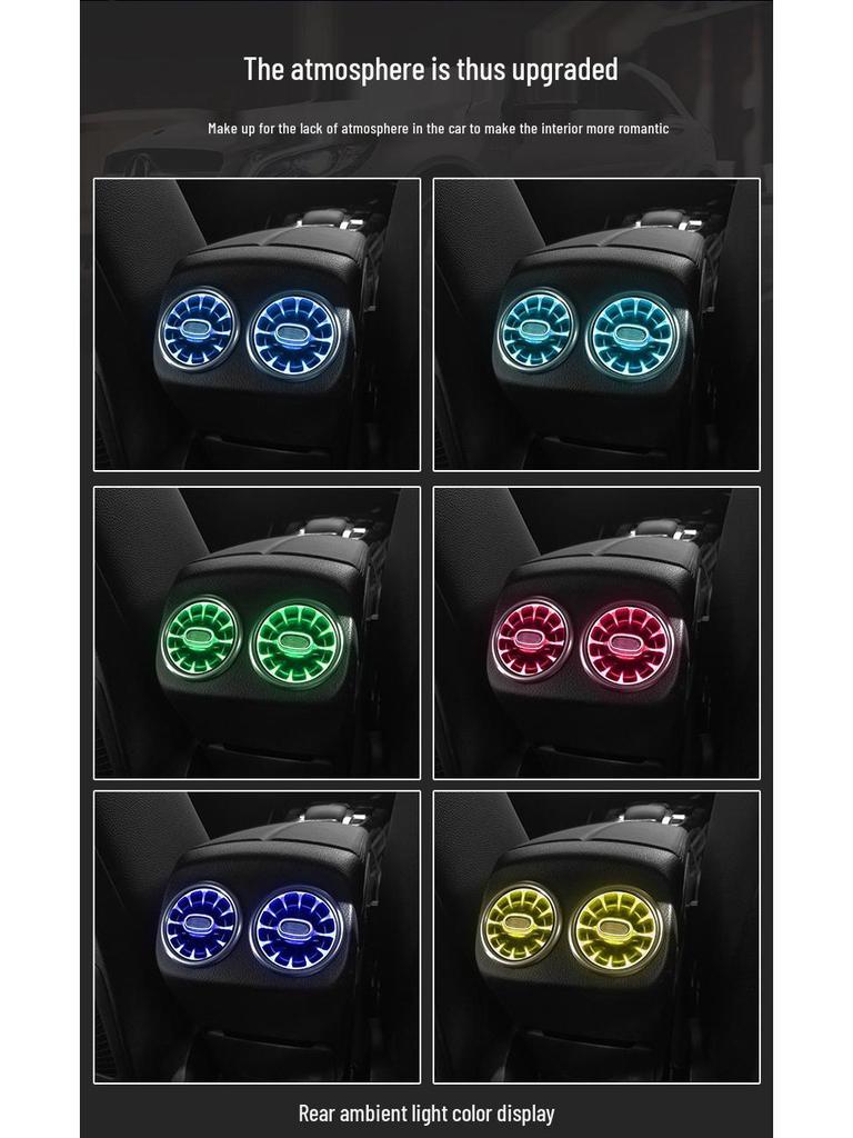 64-Color Ambient Rear Turbine Air Outlet Light for Mercedes-Benz B/GLA/GLB/W247