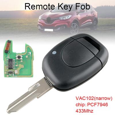 433MHz Car Remote Key with PCF7946 Chip and VAC102 Blade Fit for Twingo/Kangoo/Clio/Master/Renault