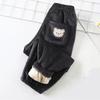 Kids Warm Pants Autumn Winter Girls Thicken Trousers Baby Boys Cute Bear Print Children Casual Harem Pants