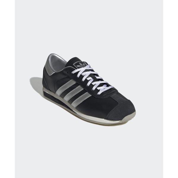 Adidas Originals Country 2 Comfortable Non-Slip Durable Low-Top Running Shoes Unisex Sneakers Black Silver JH5601