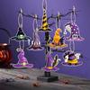 8 Pcs Halloween Hanging Witch Hat Pendant, Halloween Witch Hat Costume Accessories, Party Decorations, Witch Hat Hanging, Indoor Outdoor Halloween Dec