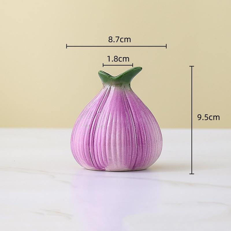 

Onion Vase Ceramic Vase Hydroponic Plant Ware Floral Arrangement Accessories Shallot Home Decoration Accessories