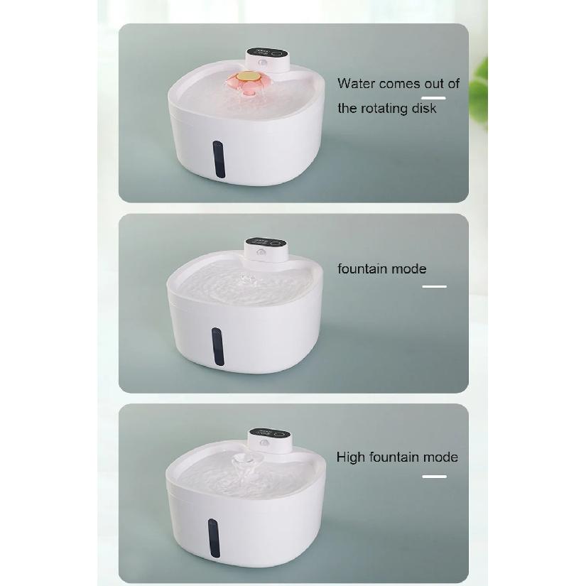 2.6L Large Capacity Automatic Cat Fountain Wireless Smart Pet Water Feeder Dog Water Dispenser with Sensor Cat Drinking Bowl