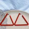 New Color-expanding Triangular Rubber Paint Texture Personalized Earrings for Women