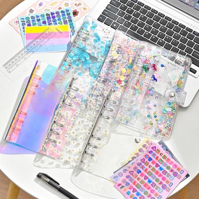 A6 Transparent Daisy Sea Shell Loose Leaf Binder Notebook Inner Core Cover Note Book Journal Planner Office Stationery Supplies